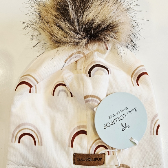 Loulou Lollipop Baby Beanie with Faux Fur Pom - Picture 1 of 6